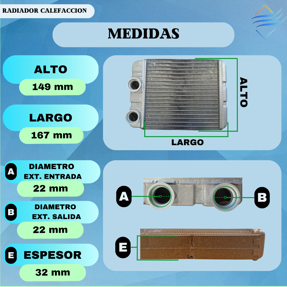 Radiador Calefaccion Renault Logan Sandero Duster Behr - Imagen 3