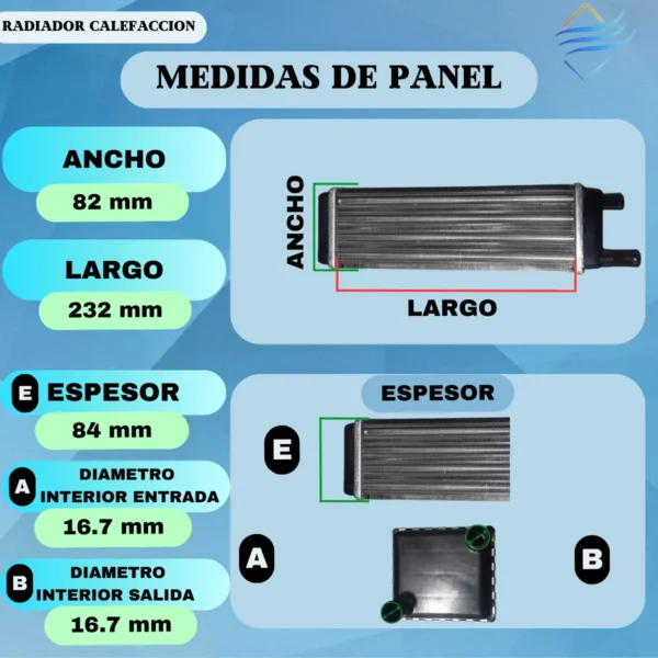 Radiador Calefaccion Volkswagen Senda Gacel Gol Saveiro 1 - Imagen 2