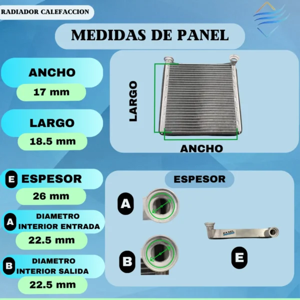 Radiador Calefaccion Vw Vento Passat Tiguan 2003 A 2006 - Imagen 3