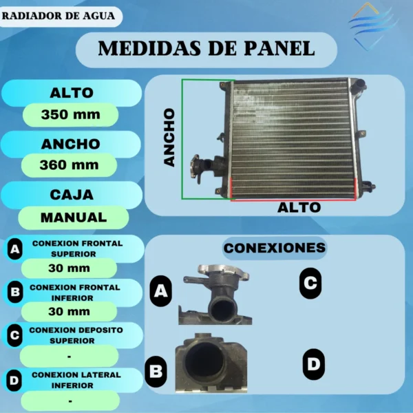 Radiador Kwid 17/21 Motor 1.0 12v B4d Con Aire - Imagen 3