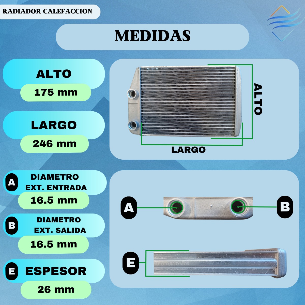Radiador Calefaccion Ducato Boxer Jumper - Imagen 3