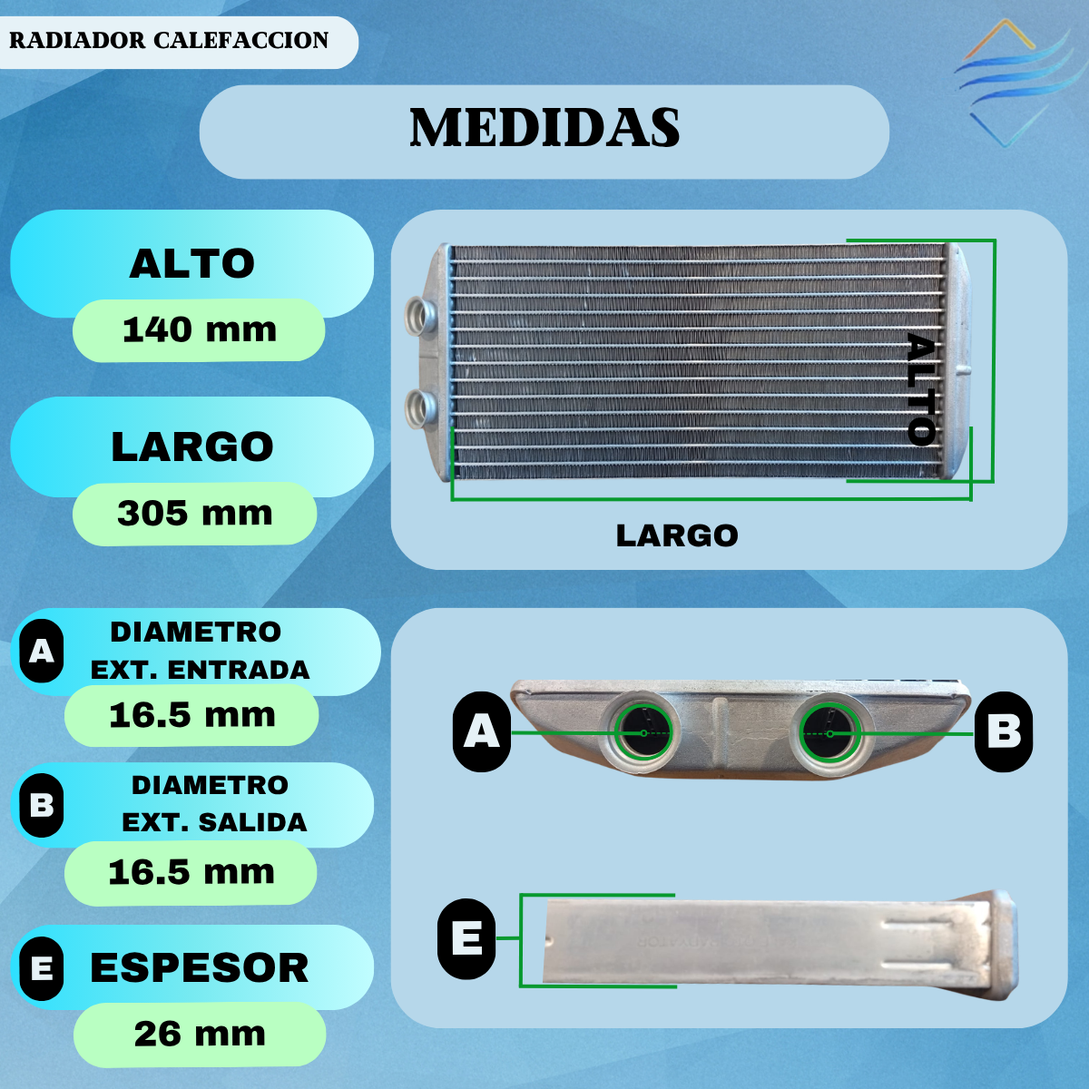 Radiador Calefaccion C5 | Citroen | E-lyesse - Imagen 3