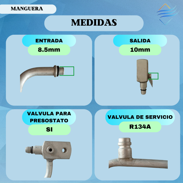 Caño Aire Acondicionado Chevrolet Corsa Filtro A Valv Na826 - Imagen 3
