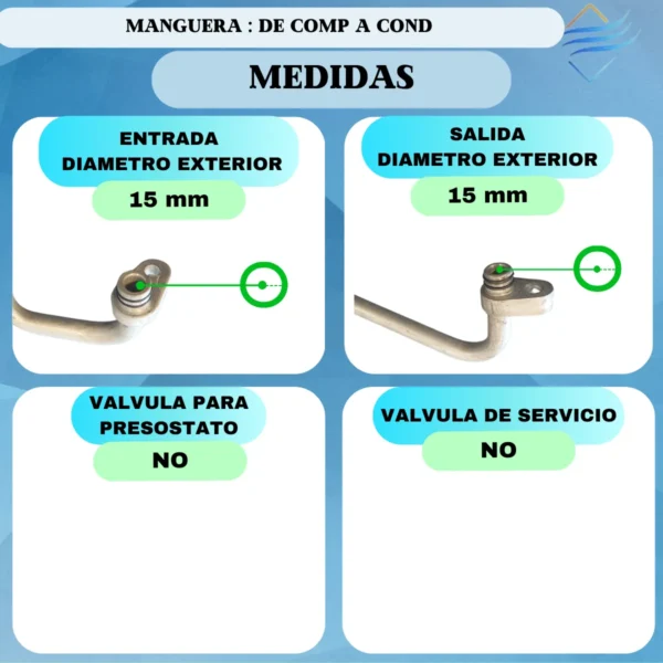 Manguera Aire Ac Renault Kangoo Clio Mio Alta Comp A Cond - Imagen 2