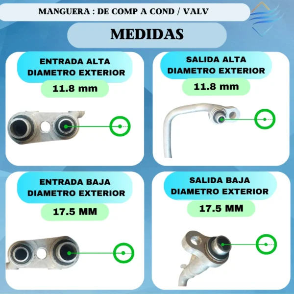 Manguera Aire Ac Chevrolet Cruze - Imagen 3