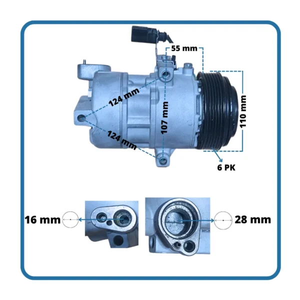 Compresor De Aire Acondicionado Volkswagen Up 6sbu - Imagen 3