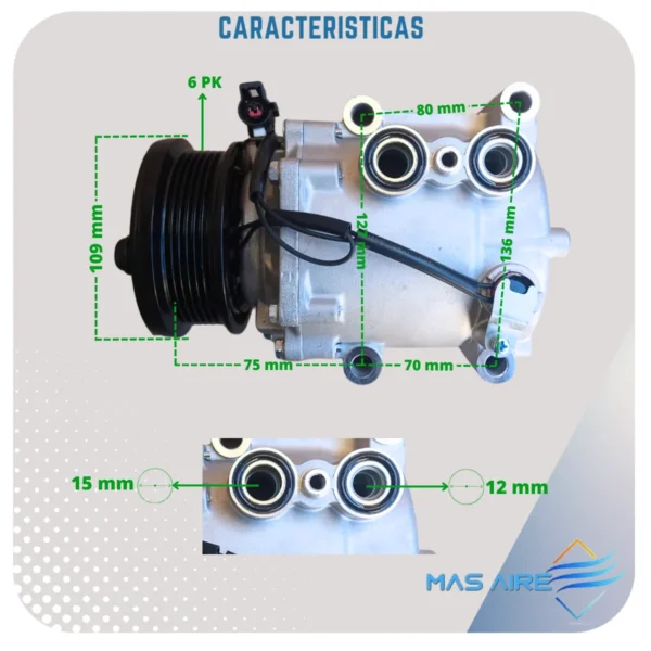 Compresor Aire Acondicionado Ford Focus 1 1.8 1s7h19d629cb - Imagen 3
