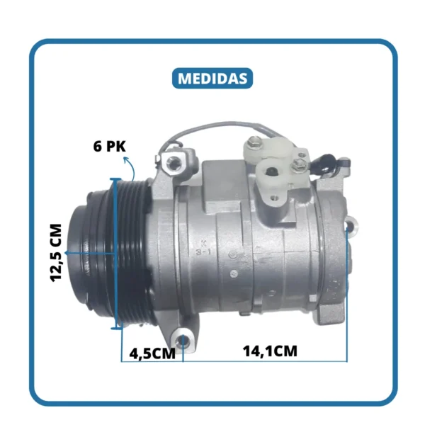 Compresor Aire Ac Sprinter Denso 10s17c 6pk 8xh-xa - Imagen 6