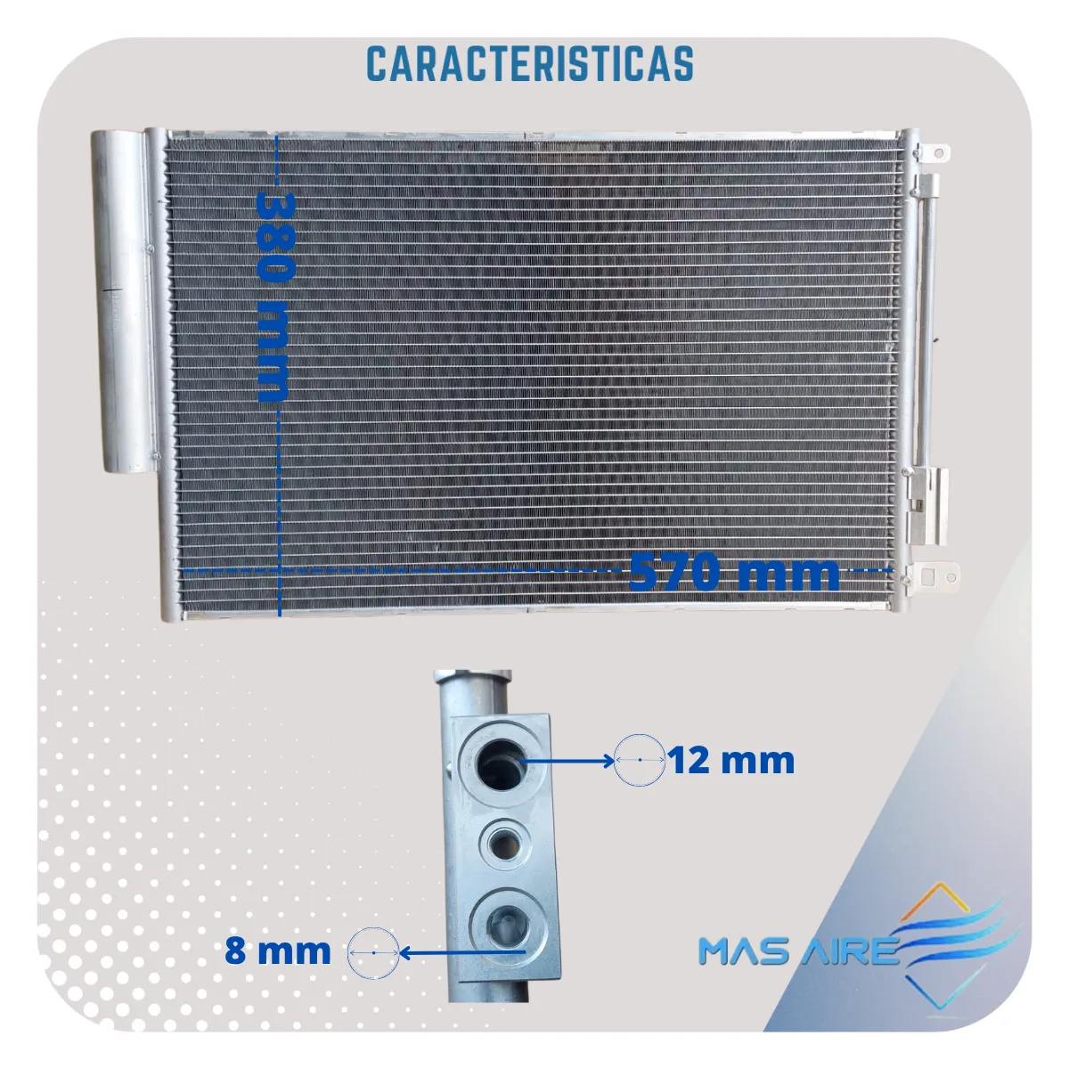 Condensador Aire Acondicionado Para Sonic Cobalt Onix Spin - Imagen 3