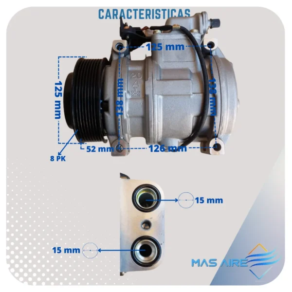 Compresor Aire Acond Mercedes Benz W140 Nd 10pa20c - Imagen 4