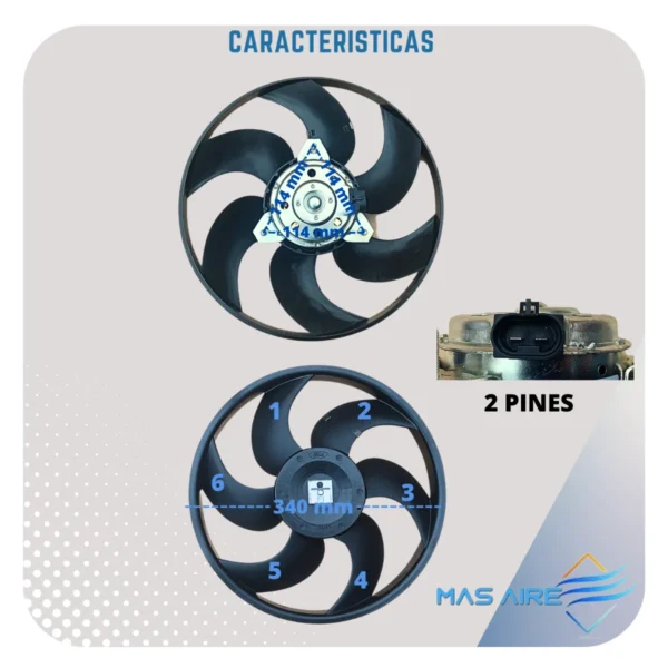 Electroventilador Para Ford Ecosport  Fiesta Max Aspirante - Imagen 3
