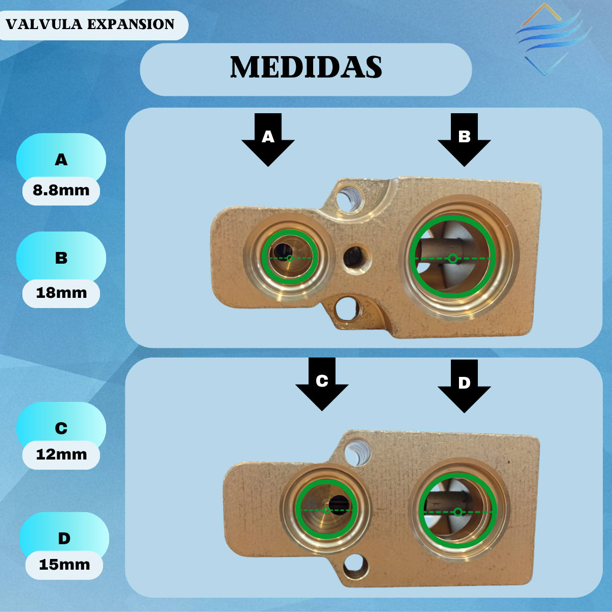 Valvula De Expansion Vw Polo Caddy Golf Bora Seat Audi A3 - Imagen 2
