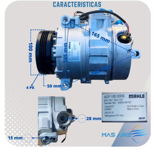 Compresor Aire Acondicionado Bmw - Imagen 3