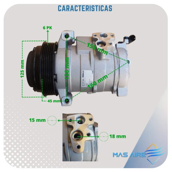 Compresor De  Aire Acond Para Mercedes Benz Sprinter 2.2 Tdi - Imagen 4