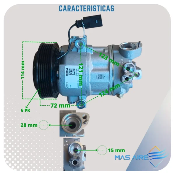 Compresor Aire Acondicionado Vw Up Original - Imagen 4