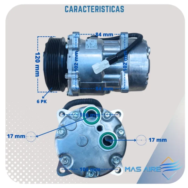 Compresor Aire Acond Para Citroen Berlingo Xantia Xsara - Imagen 4