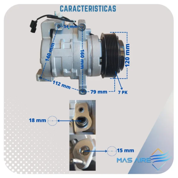 Compresor De Aire Acondicionado Para Honda Civic 1.8 - Imagen 4