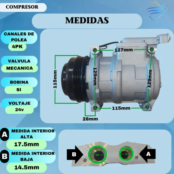 Compresor Aire Acondicionado Para Iveco Stralis Euro Trakker - Imagen 5