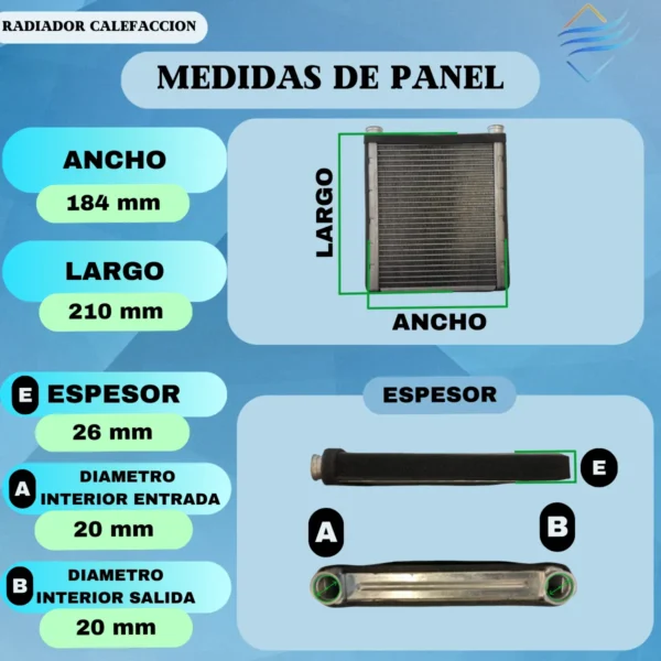 Radiador De Calefaccion Toyota Hilux Sw4 2005 A 2015 - Imagen 3