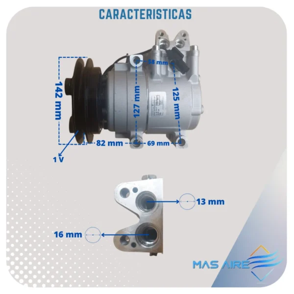 Compresor Aire Acondicionado Kia K 2700 3000 98/09 - Imagen 4