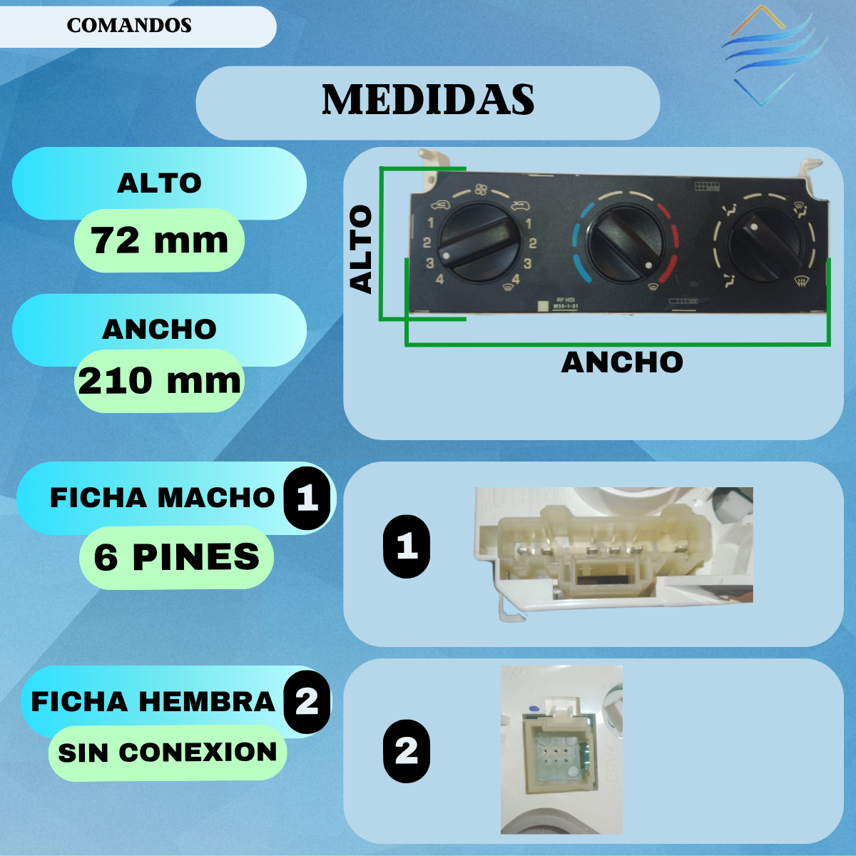 Comando Partner Berlingo Con Aire Acondicionado Mayor A 2011 - Imagen 3