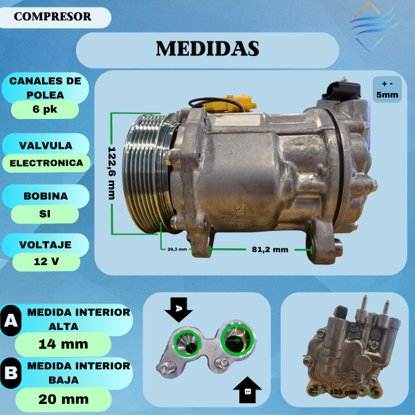 Compresor Aire Acondicionado Peugeot 407 Sd 1393f - Imagen 4