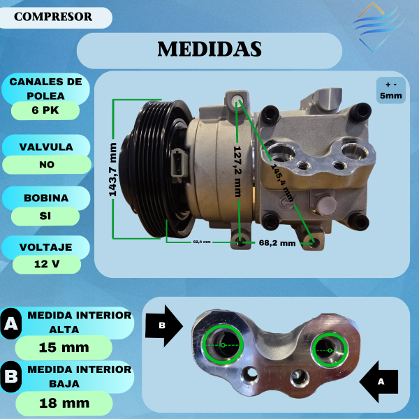 Compresor Hs15 Ford Fiesta Ecosport - Imagen 4