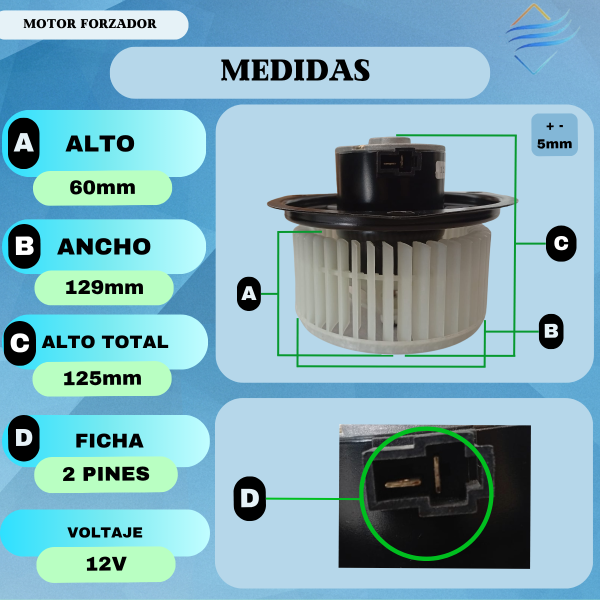 Motor Forzador Soplador Ford Cargo 12v - Imagen 5