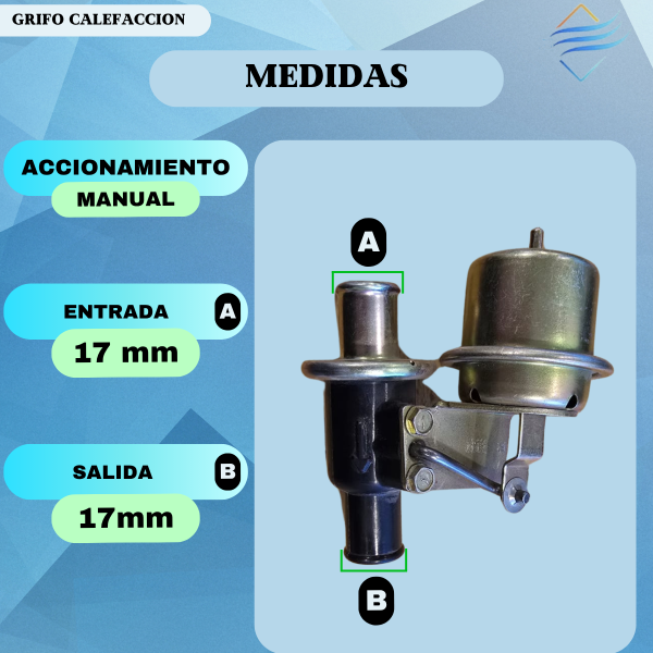 Grifo Valvula Calef Corte De Agua Simple Por Vacio - Imagen 3