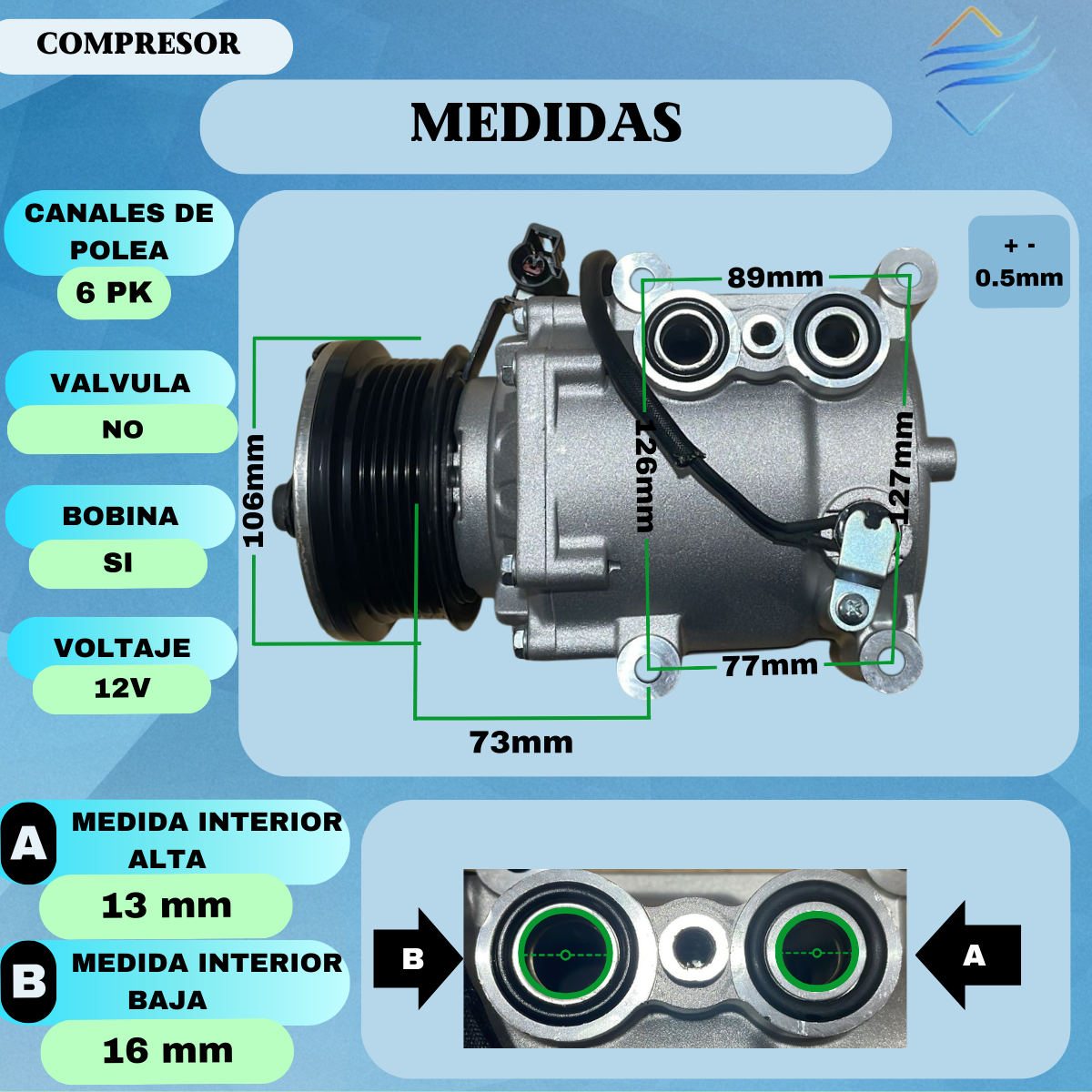 Compresor Aire Acondicionado Ford Focus 1 - Imagen 4