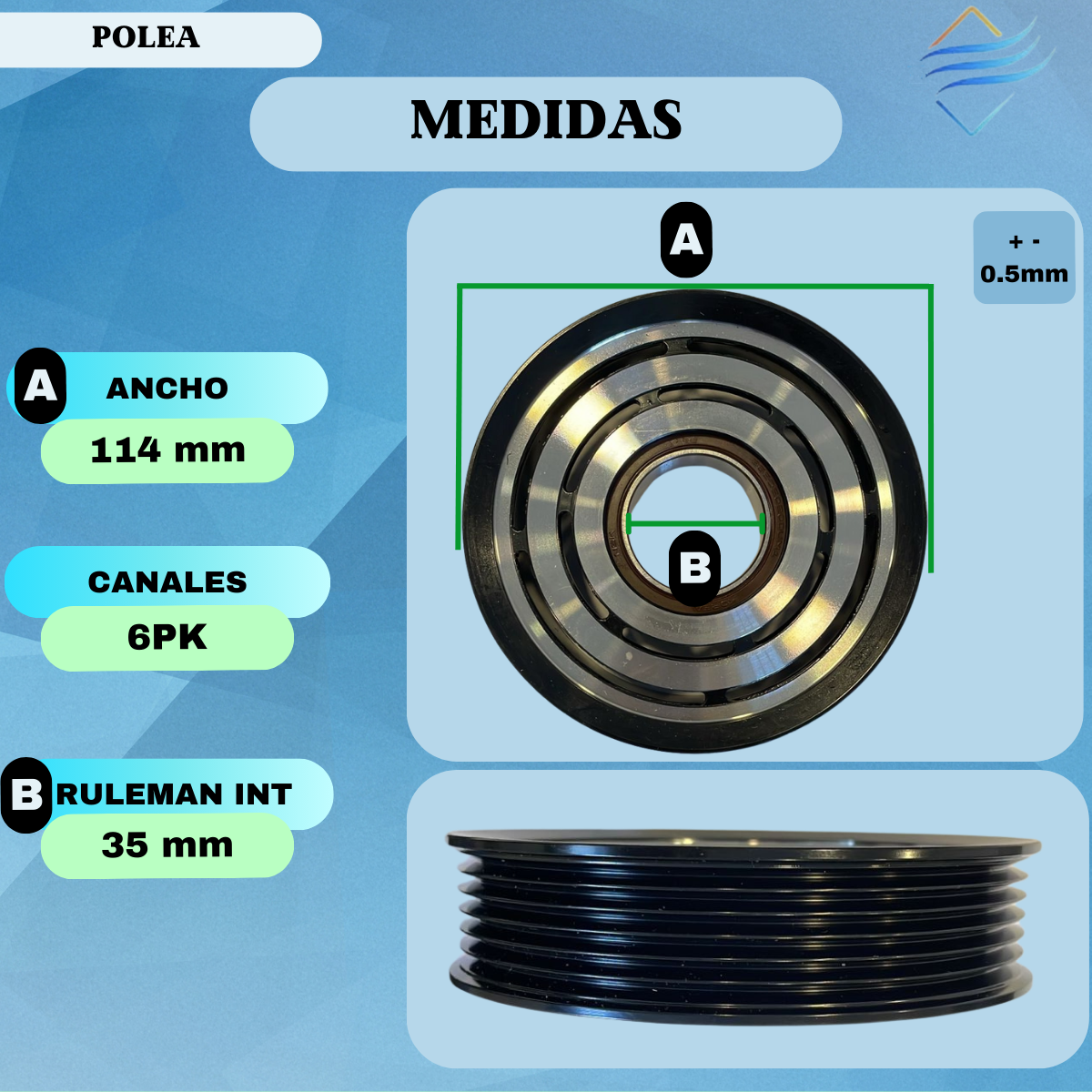 Polea Compresor Mahle Delphi Toro Renegade Up - Imagen 2