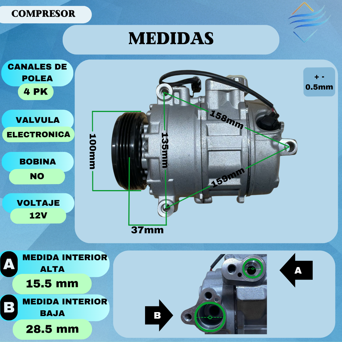 Compresor Aire Acondicionado Bmw E60 / E65 7seu17c 4pk - Imagen 3