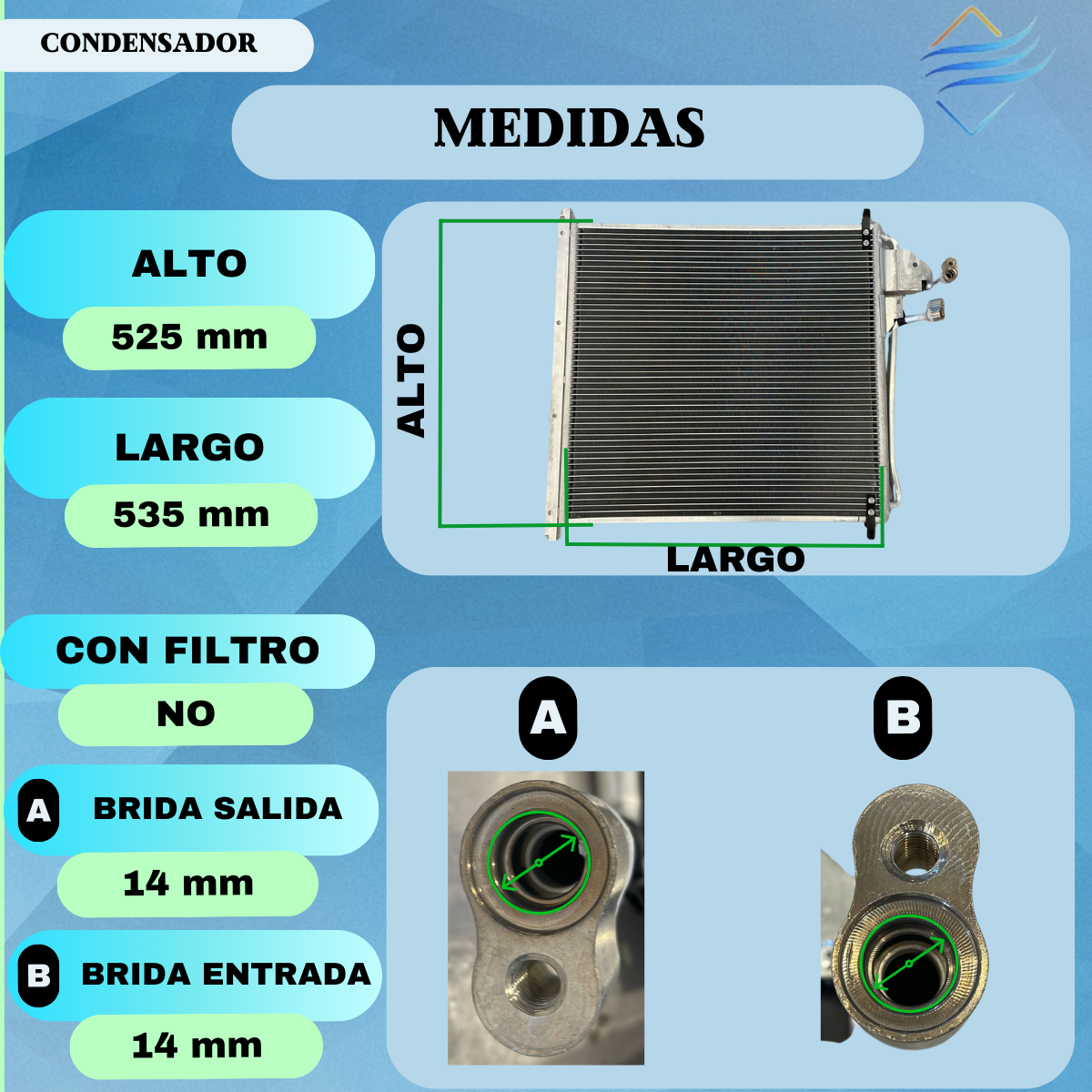 Condensador Aire Acond Ford Ranger 2.8 - Imagen 3