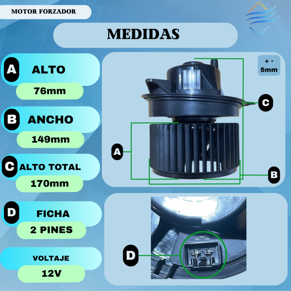 Motor Forzador Soplador Para Ford Focus Calidad Original - Imagen 3