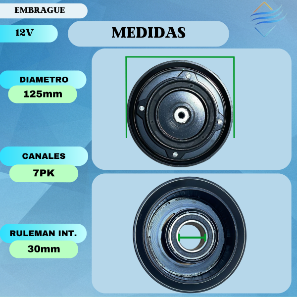 Embrague Compreso Denso 10p15 Toyota Hilux Honda Civic - Imagen 4