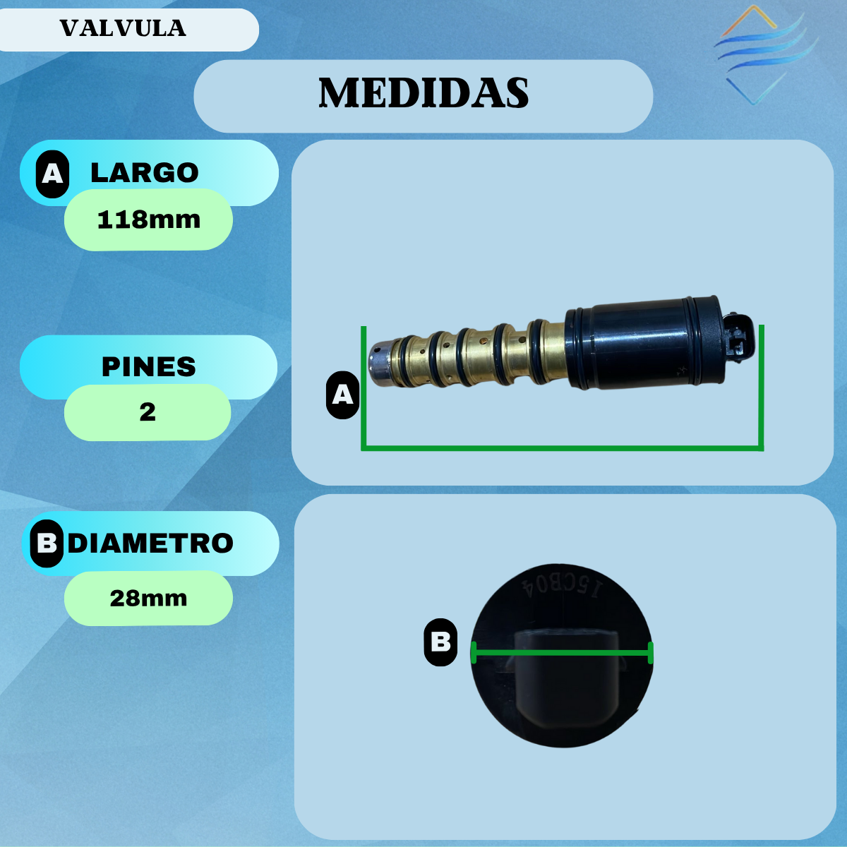 Valvula Electronica Para Compresor Nd Denso 6seu16c - Imagen 2