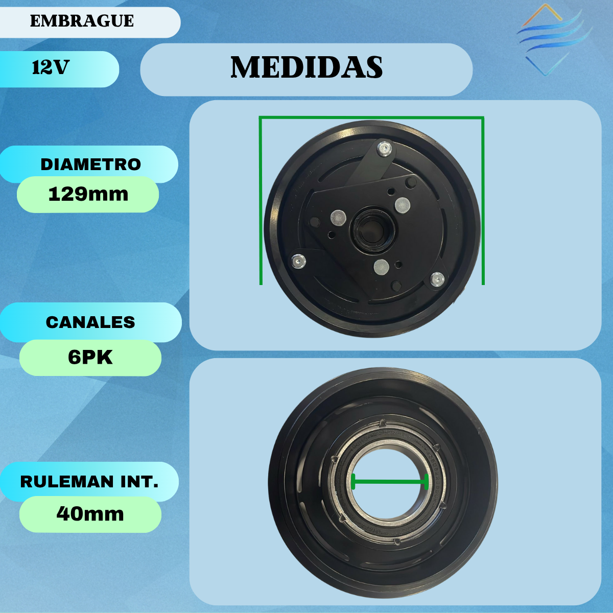 Embrague Compresor Aire Ac Megane Scenic Corsa V5 367-ma - Imagen 4