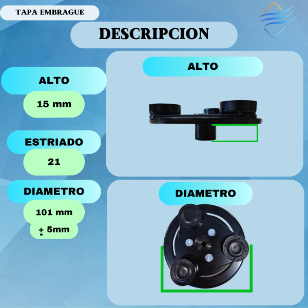 Tapa De Embrague Compresor Hs 18 - Imagen 3