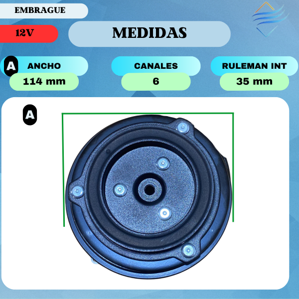 Embrague Compresor Aire Acondicionado Golf Bora Tipo Delphi - Imagen 2