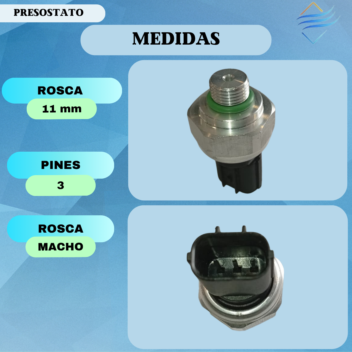 PRESOSTATO HONDA CIVIC/CRV 3PIN - Imagen 2