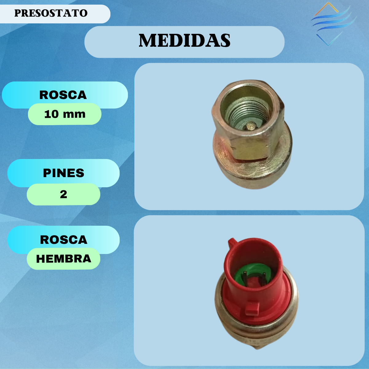 SENSOR V.W. AUDI 7/16 2 PIN - Imagen 2