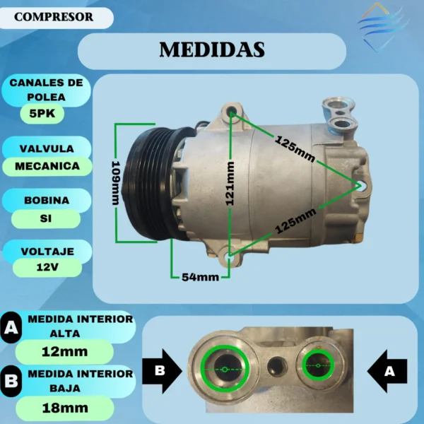 Compresor Chevrolet Corsa Ii/ Meriva - Imagen 4