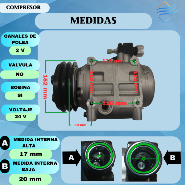 COMPRESOR SELTEC TM 31/32 2A V 24V - Imagen 4