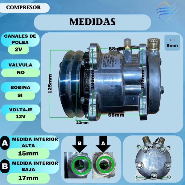COMPRESOR 505 2A V 12V - Imagen 3
