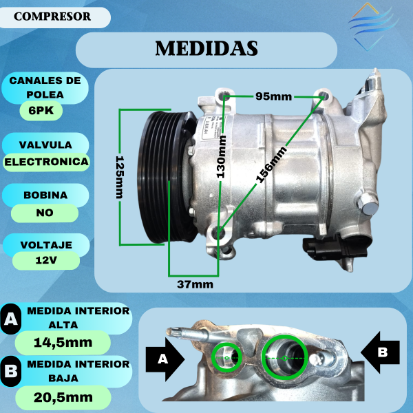 COMPRESOR PEUGEOT 308 408 THP - Imagen 4
