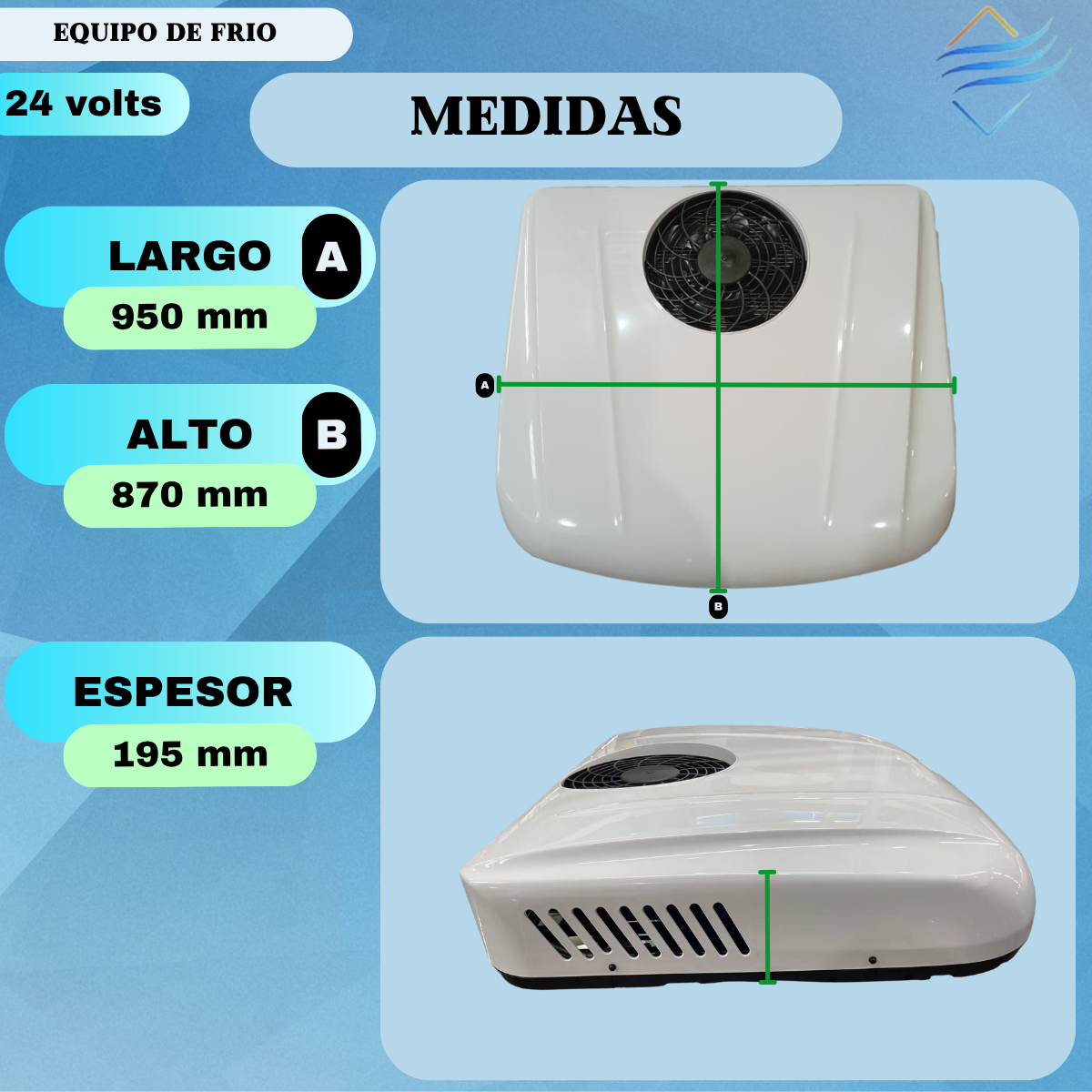 EQUIPO DE A/A DE TECHO ELECT.24V - Imagen 5
