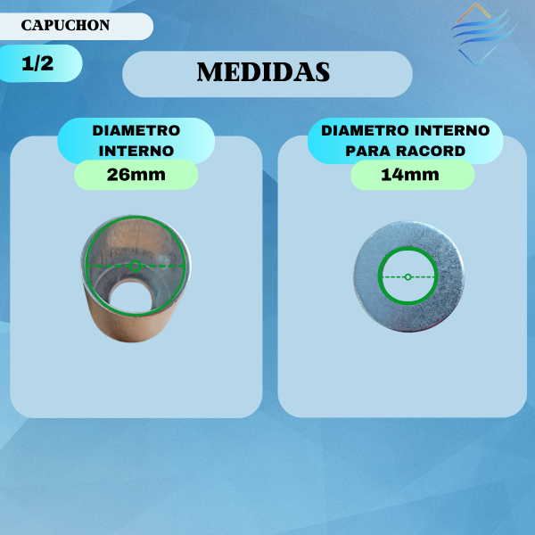 CAPUCHON COMUN 1/2 ALUMINIO - Imagen 3