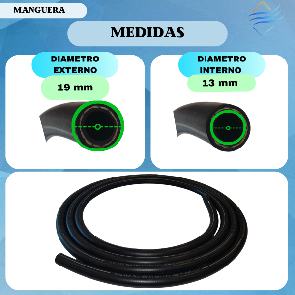 MANGUERA 1/2 R134 GALAXY REDUCIDA P/M - Imagen 4