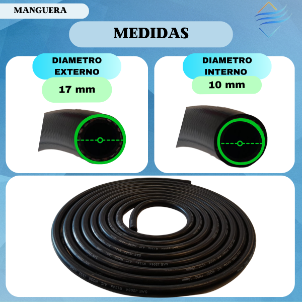 MANGUERA 13/32 R134 REDUCIDA X METRO - Imagen 4