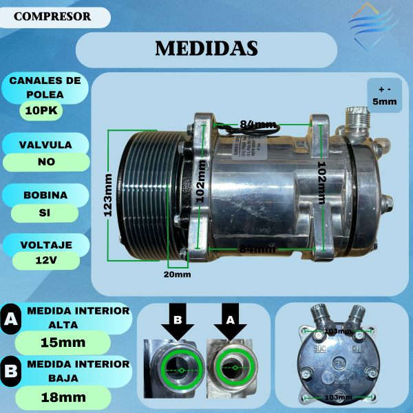 COMPRESOR 510 PV V 12V - Imagen 3